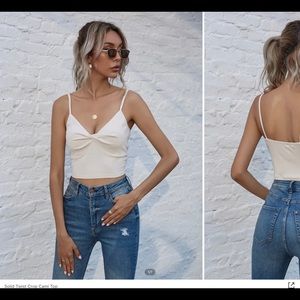 Twist Front Cropped Tank